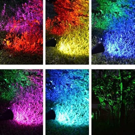 Led Solar Spotlights - Color-Changing Garden Lawn Lamp - NY Store