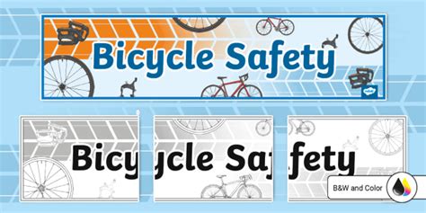 Bicycle Safety Banner Teacher Made