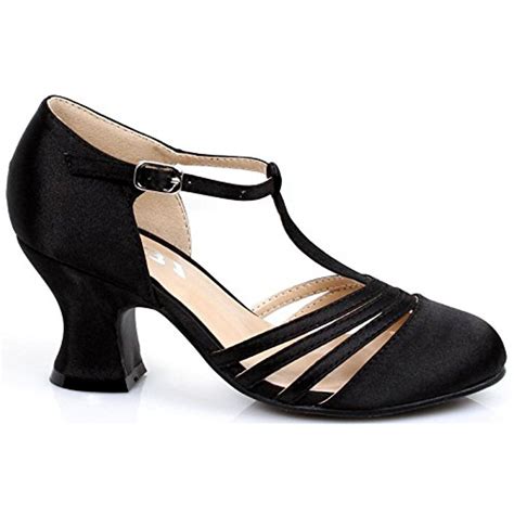 222 Lucille 2 Heel Satin Dance Shoe Black Size Xs Read More