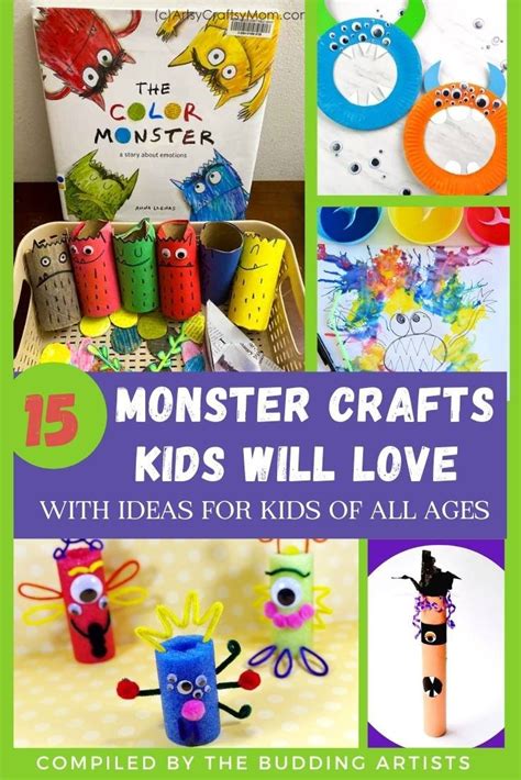 15 Monster Crafts Kids Will Love — The Budding Artists