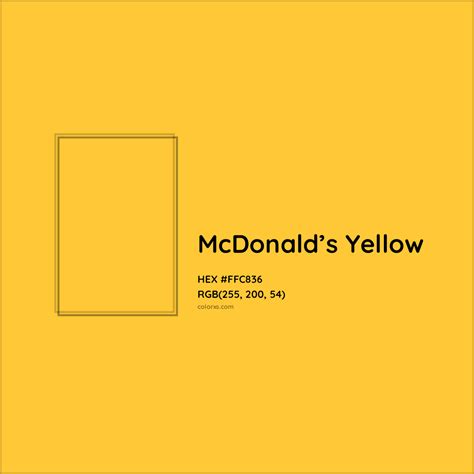 About McDonald’s Yellow Color - Color codes, similar colors and paints ...