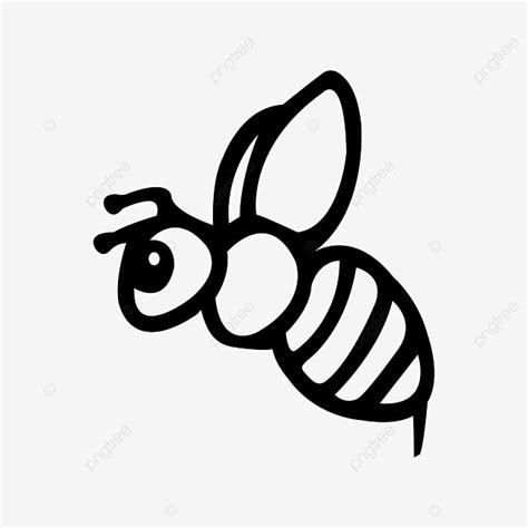 Bee Art Vector Hd Images, Bee Clip Arts, Bee, S, Linearts PNG Image For ...