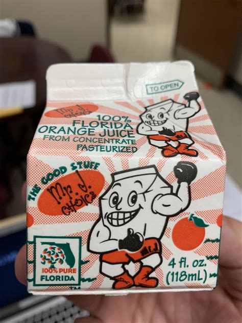 School Orange Juice Carton