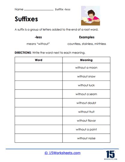 Suffixes Grammar Practice Page Grades 5 6 Printable Skills Sheets Worksheets Library