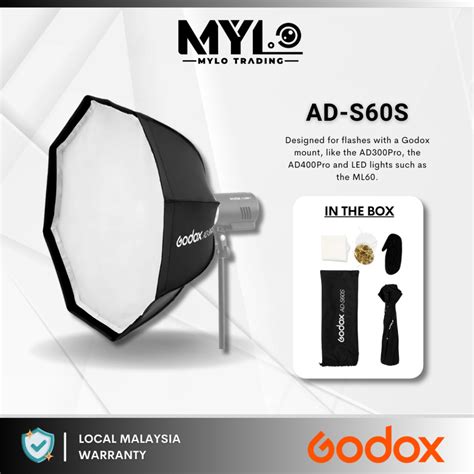 Godox AD S60S AD S65S Parabolic Softbox 65cm Quick Collapsible Umbrella