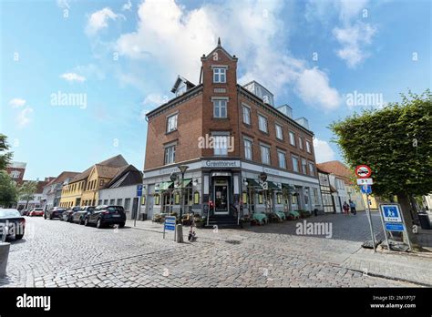 Odense Denmark July 2022 Hans Christian Andersen Street And Birth House