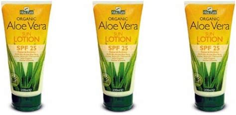 Aloe Pura Aloe Vera Sun Lotion Spf 25 200ml Pack Of 3 Uk