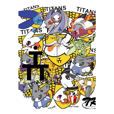 Laminated Sticker Gundam Titans Test Team Logos Water Resistant