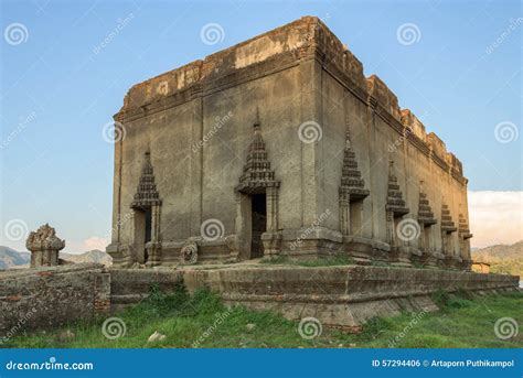 The Sunken Temple in Thailand Stock Photo - Image of river, season ...