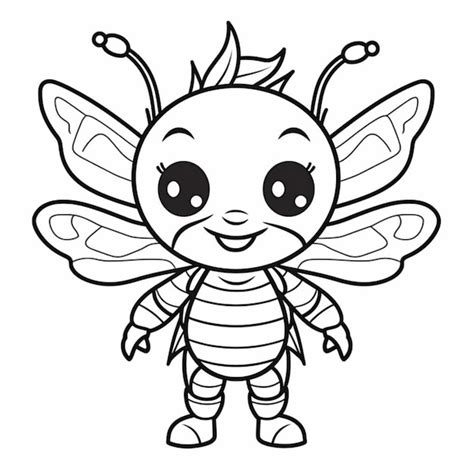 A Cartoon Bee With Big Eyes And A Large Body Generative Ai Premium AI