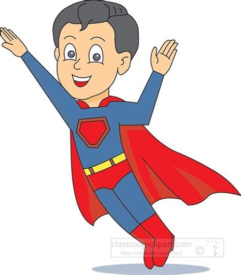 Super Hero Super Boy 1028 Classroom Clip Art