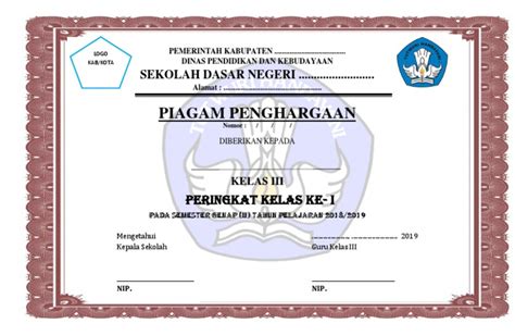 Detail Logo Piagam Juara Kelas Koleksi Nomer 31