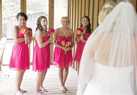 Bridesmaids First Look Wedding Dresses Wedding Photography