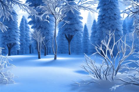 Winter Magical Forest Landscape Background · Creative Fabrica