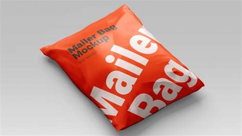 Free Shipping Poly Mailer Bag Mockup Set Package Mockups