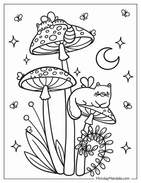 Mushroom Coloring Pages Free Pdf Printables