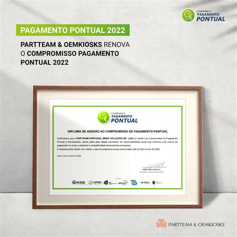 Diploma De Membro Do Compromisso De Pagamento Pontual PARTTEAM