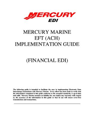 Fillable Online Mercury Marine Eft Ach Implementation Iconnect