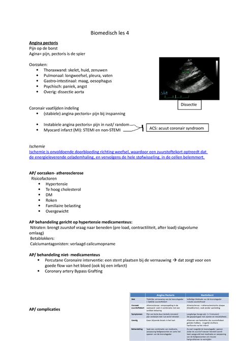 Biomedisch Per 1 Les 5 Circulatie Biomedisch Les 4 Angina Pectoris