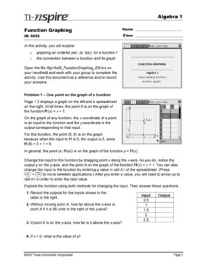 Fillable Online Wmich Alg1Act6FunctionGraphingworksheetEN Doc Wmich