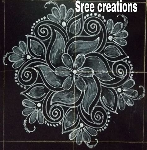 Simple Flower Rangoli Designs | Colorful and Creative Ideas