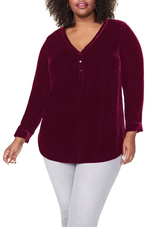 Nydj Uptown Velvet Tunic Top Plus Size Nordstrom