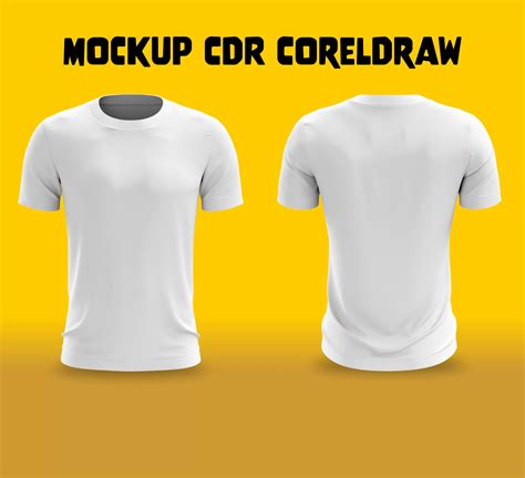 Arte Vetor Camisa Mockup Camisa Masculina Gola Redonda Cdr Off