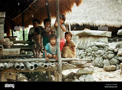Children In A Traditional Or Adat Village On Sumba Nusa Tenggara
