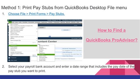 Ppt How To Print Pay Stubs In Quickbook Desktop Payroll Powerpoint Presentation Id7743430