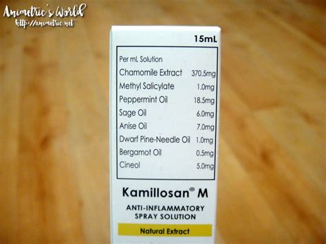 Kamillosan Mouth Spray Review - Animetric's World