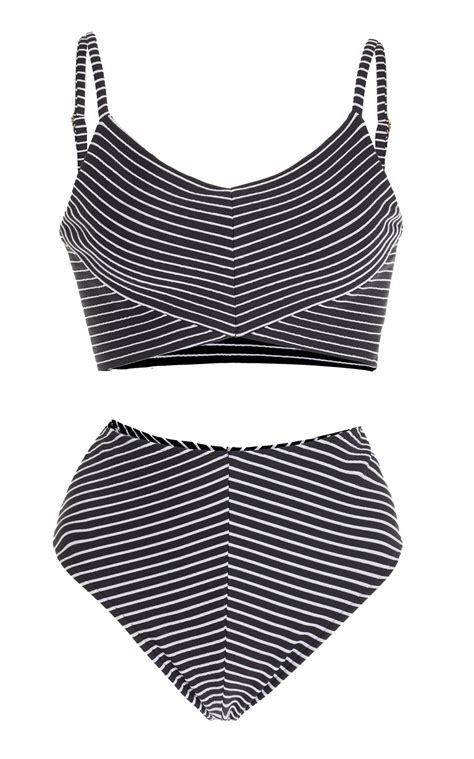 Mor Noir Chlo Bikini Set Xs Stripe Editorialist