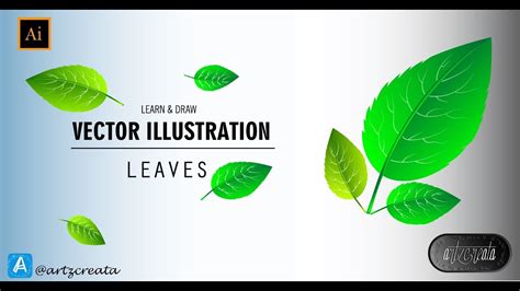 How To Draw Leaves Adobe Illustrator Learn And Draw Lesson 1 Youtube