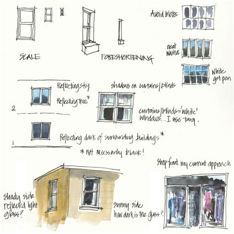 Tips For Sketching Windows And Glass Liz Steel Liz Steel