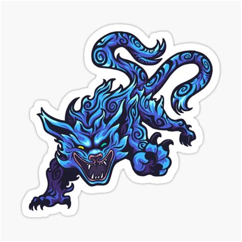 "Matatabi, the Two-Tailed Beast" Sticker for Sale by Ginboy | Redbubble