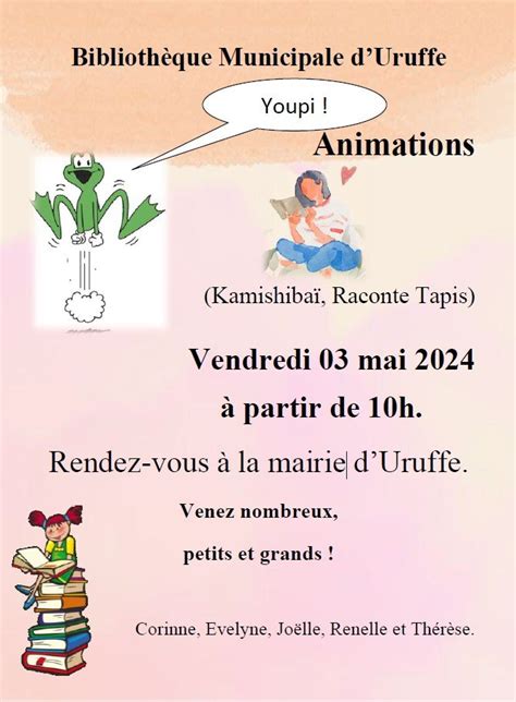 Biblioth Que Municipale Animations Vacances De Printemps Uruffe