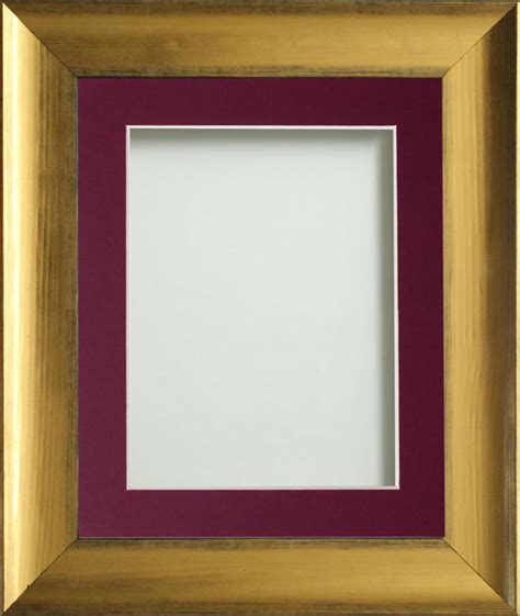 Kendrick Gold 24x16 Frame With Plum Mount Cut For Image Size
