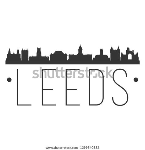 Leeds England City Skyline Silhouette City Stock Vector Royalty Free