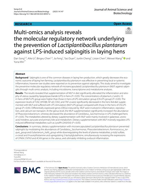 Pdf Multi Omics Analysis Reveals The Molecular Regulatory Network