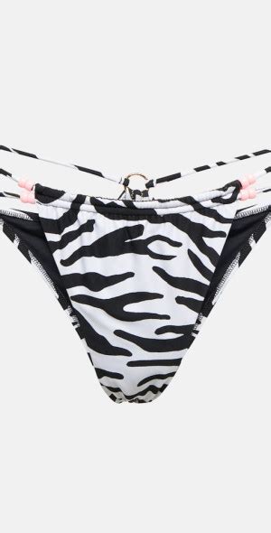 Reina Olga Theresa Zebra Print Bikini Bottoms