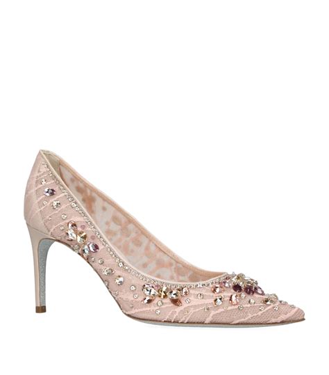 Womens Ren Caovilla Nude Jewelled Lace Pumps Harrods Countrycode