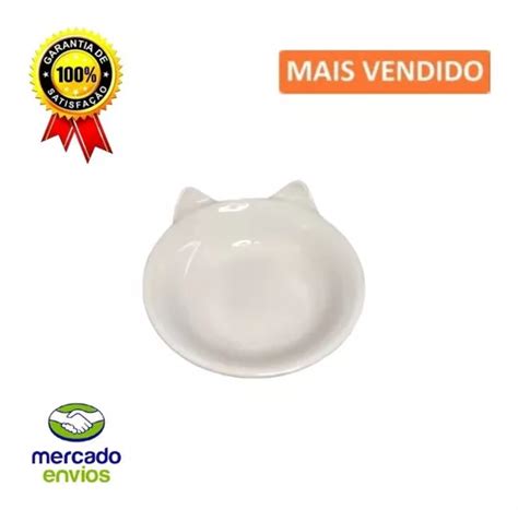 Tigela Prato P Gatos Pet Comedouro Porcelana Gato Promo O