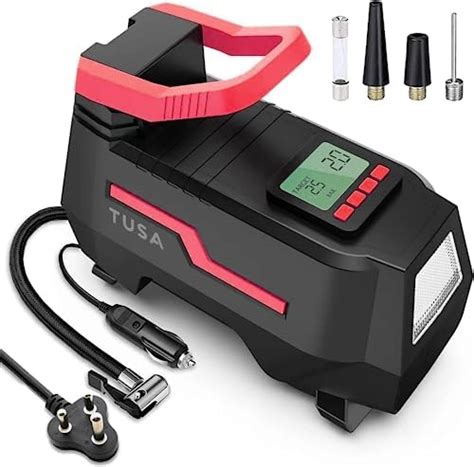 Tusa Ac Dc In Tyre Inflator Portable Air Compressor For Car