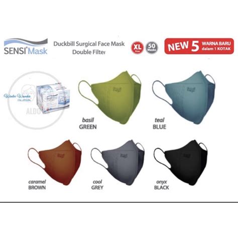 Jual Masker Sensi Duckbill Double Filter Ply Color Series Isi Pcs