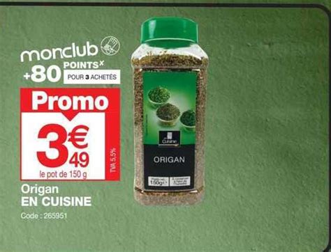 Promo Origan En Cuisine Chez Promocash Icatalogue Fr