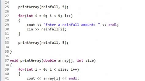 C Programming Passing Arrays To Functions Youtube