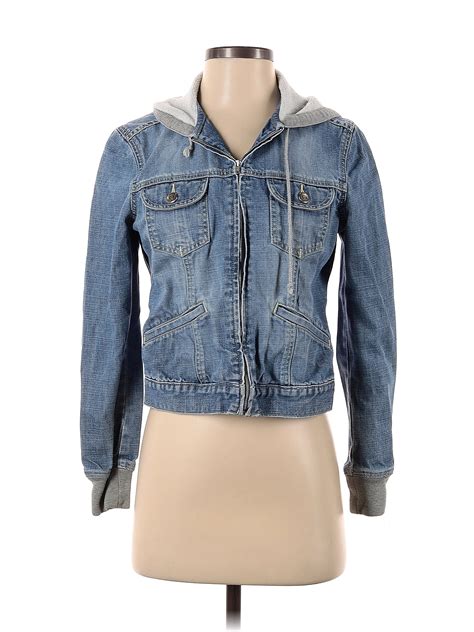 Halogen Solid Blue Denim Jacket Size S 71 Off Thredup