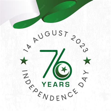 Premium Vector 76 Years 14 August Pakistan Independence Day Post