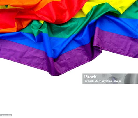 Pride Month Lgbtq Pride Parades Vibrant Rainbow Pride Flag Closeup