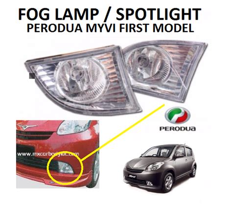 Perodua Myvi 2005 Front Bumper Fog Lamp Sport Spotlight Left Right