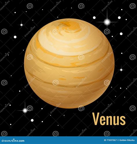 Venus Planet High Quality Isometric Solar System Planets Stock Vector